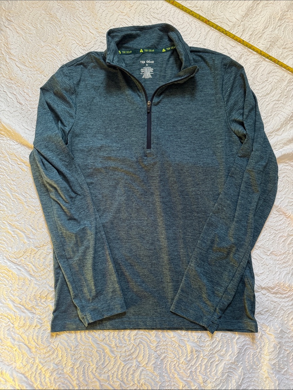 tek gear Men's Teal Heather Quarter-Zip Pullover